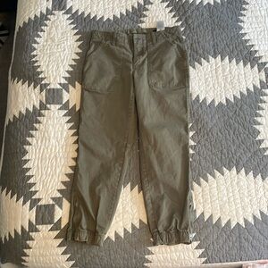Green twill jogger